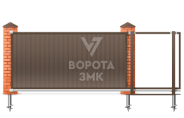 Автоматические ворота 2250×2800 для забора ЗМК-7497